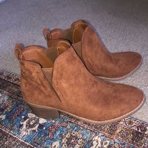 Tan Faux Suede Boots